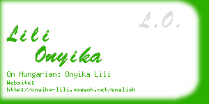 lili onyika business card